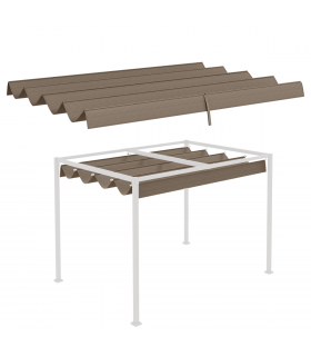 Outsunny Pergola Sun Shade Cover Roof Replacement for 3 x 2.15m Pergola, Coffee