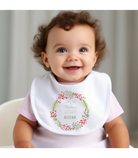 Personalised 1st Christmas Berry Baby Bib