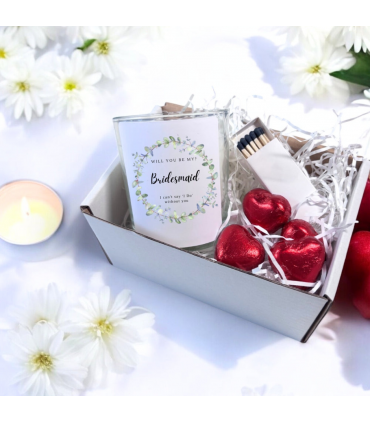 Personalised Will You Be My Bridesmaid? | Glass Jar Candle Gift Set | Wedding Announcement Gift | I Can't Say I Do Without You UK