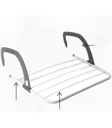 Radiator Airer With 5 Adjustable Arms For Drying Clothes Max Temp 70c