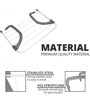 Radiator Airer With 5 Adjustable Arms For Drying Clothes Max Temp 70c