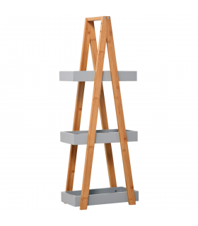 kleankin 3 Tier A Frame Bathroom Shower Caddy Storage Unit Shelving Organizer