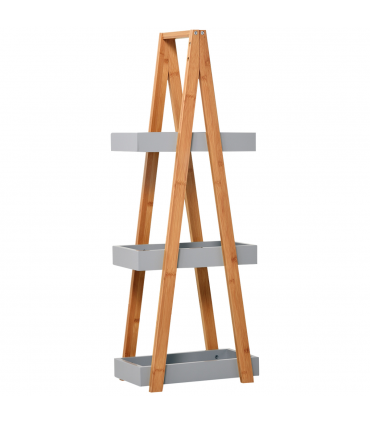 kleankin 3 Tier A Frame Bathroom Shower Caddy Storage Unit Shelving Organizer