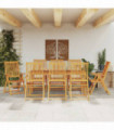 vidaXL 9 Piece Garden Dining Set Solid Wood Acacia