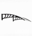 HT-100 x 80 Household Application Door & Window Rain Cover Eaves Canopy White & Black Bracket