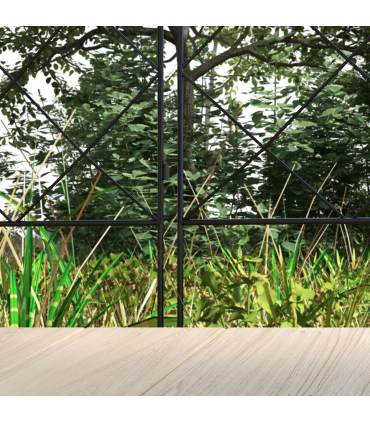 Outsunny 4PCs Decorative Garden Fencing 43in x 11.4ft Steel Border Edging Swirls