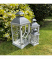 66/50/34CM SET 3 WOODEN LANTERNS