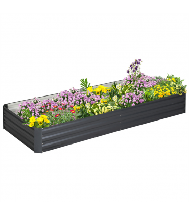Grey Steel Garden Bed