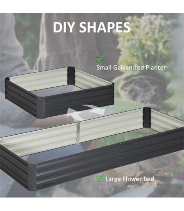 Grey Steel Garden Bed