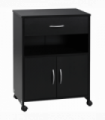 Mobile Printer Stand w/ Storage Shelf Universal Wheels for Home Black Vinsetto