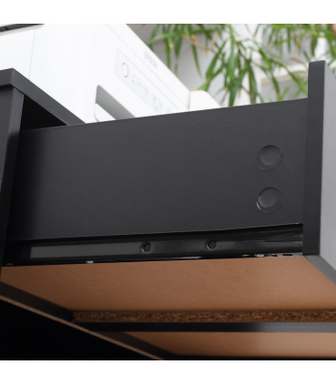 Mobile Printer Stand w/ Storage Shelf Universal Wheels for Home Black Vinsetto