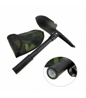 Multifunction Portable Mini Folding Shovel Outdoor Camping Spade Compass UK