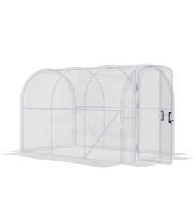 Outsunny 3 x 2 x 2m Polytunnel Greenhouse with Door, Galvanised Steel Frame