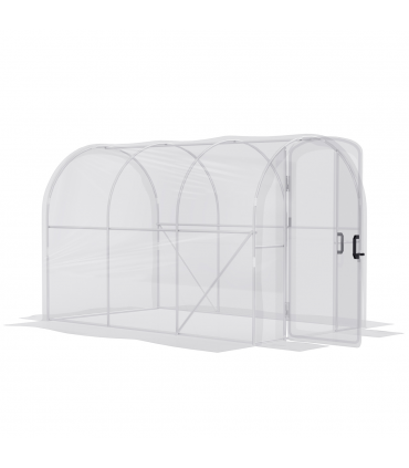Outsunny 3 x 2 x 2m Polytunnel Greenhouse with Door, Galvanised Steel Frame