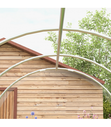 Outsunny 3 x 2 x 2m Polytunnel Greenhouse with Door, Galvanised Steel Frame