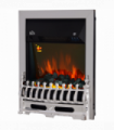 LED Flame Electric Fire Place-Silver | aosom.co.uk