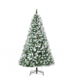 6FT Artificial Christmas Tree Pine Cones Xmas Home Deco Automatic Open Green