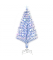 Artificial Fibre Christmas Tree Seasonal Deco 16 LED Easy Store 4FT White Blue