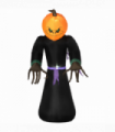 HOMCOM Inflatable 2.1m Tall Pumpkin Man Halloween Yard Decoration Light Up