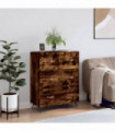 vidaXL Chest of Drawers Smoked Oak 69.5x34x90 cm Engineered Wood