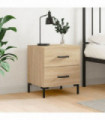 vidaXL Bedside Cabinet Sonoma Oak 40x35x47.5 cm Engineered Wood