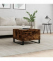 vidaXL Coffee Table Smoked Oak 55x55x36.5 cm Engineered Wood