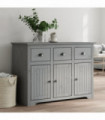 vidaXL Sideboard BODO Grey 115x43x79.5 cm Solid Wood Pine