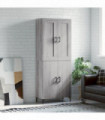 vidaXL Highboard Grey Sonoma 69.5x34x180 cm Engineered Wood