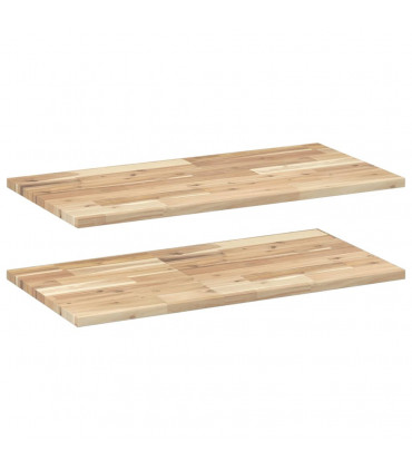 vidaXL Floating Shelves 2 pcs 100x40x2 cm Untreated Solid Wood Acacia