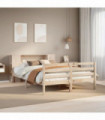 vidaXL Bookcase Bed without Mattress 150x200 cm King Size Solid Wood Pine