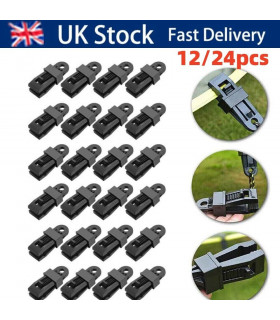 12/24x Adjustable Heavy Duty Lock Grip for Tarp & Shade Cloth Tarp Tent Clips