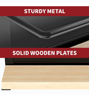 VINSANI 2pc MAGNETIC SPICE RACK WOODEN SHELF 1010420