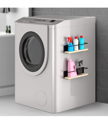 VINSANI 2pc MAGNETIC SPICE RACK WOODEN SHELF 1010420