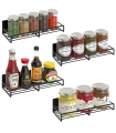 VINSANI 4pc MAGNETIC SPICE RACK METAL SHELF 1010421