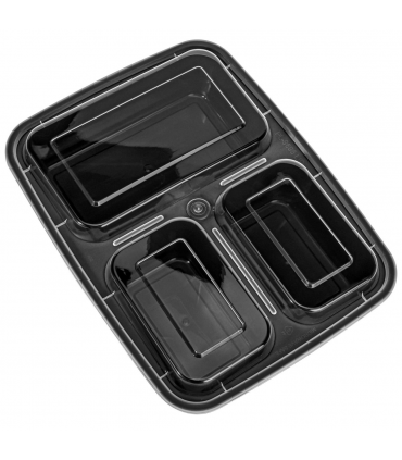 VINSANI 10pk 3 COMPARTMENTS MEAL PREP CONTAINERS 1010425
