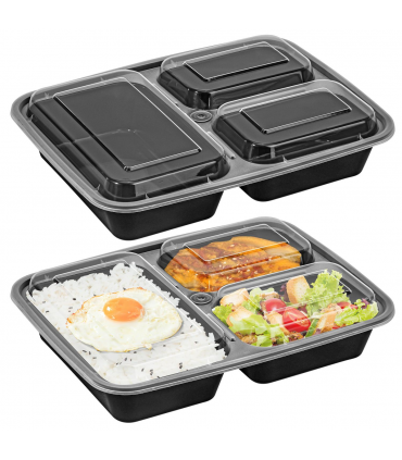 VINSANI 20pk 3 COMPARTMENTS MEAL PREP CONTAINERS 1010477