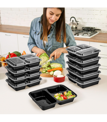 VINSANI 20pk 3 COMPARTMENTS MEAL PREP CONTAINERS 1010477