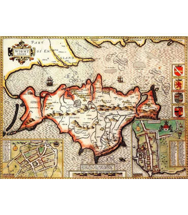 Isle of Wight Historical Map 1000 Piece Jigsaw Puzzle (1610)