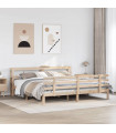 vidaXL Bed Frame with Headboard without Mattress 180x200 cm Super King