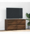 vidaXL TV Cabinet Brown Oak 100x35x54 cm Engineered Wood