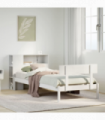 vidaXL Bookcase Bed without Mattress White 75x190 cm Small Single Solid Wood Pine