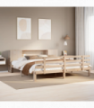 vidaXL Bookcase Bed without Mattress 180x200 cm Super King Solid Wood Pine