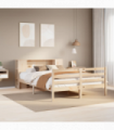 vidaXL Bookcase Bed without Mattress 120x190 cm Small Double Solid Wood Pine