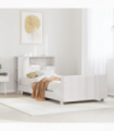 vidaXL Bed Frame without Mattress White 100x200 cm Solid Wood Pine