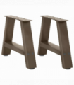 vidaXL Coffee Table Legs A-Shaped 2 pcs 30x(30-31) cm Steel