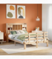 vidaXL Bookcase Bed without Mattress 135x190 cm Double Solid Wood Pine