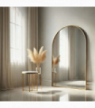 Akiko- Full Length Gold Metal Arched Mirror - 180cm x 90cm