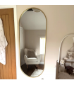 Emi - Full Length Gold Metal Runway Oval Mirror - 150cm x 60cm