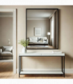 Takara - Black Metal Rectangle Mirror - 120cm x 95cm