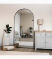 Akiko - Full Length Black Metal Arched Mirror - 180cm x 90cm